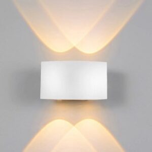 Arandela LED Facho Duplo 4 LEDs Bivolt Branco Quente 3000K