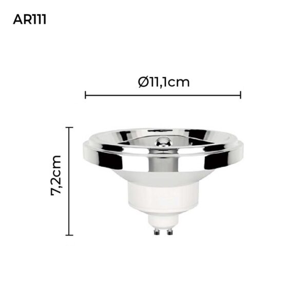 LAMPADA LED SOF IRC95 AR111 12° 12W 3000K - Image 2