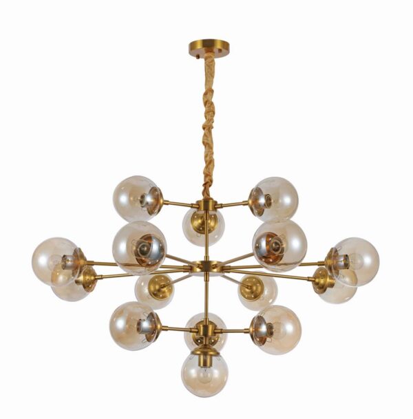 PENDENTE JABUTICABA 13CM 15XE27 13CM DOURADO - Image 2