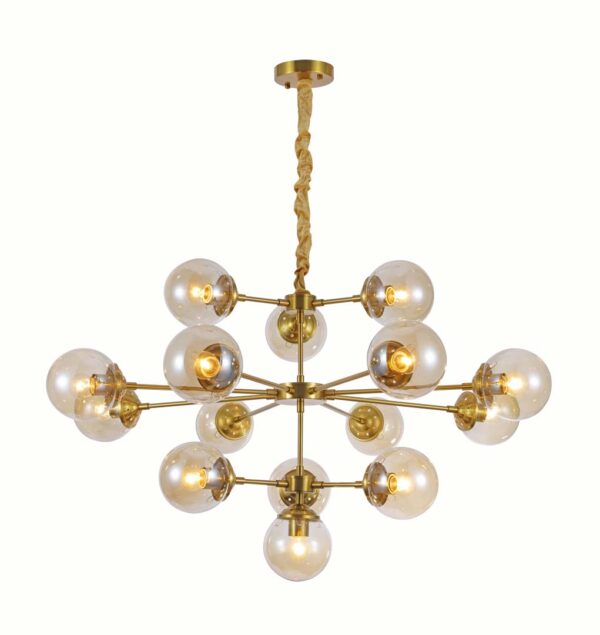 PENDENTE JABUTICABA 13CM 15XE27 13CM DOURADO