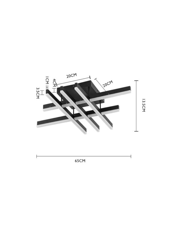 PLAFON LED HASH 38W 3000K PRETO - Image 13