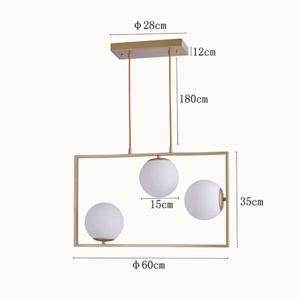 PENDENTE IBBA 3*E27 15CM DOURADO - Image 16
