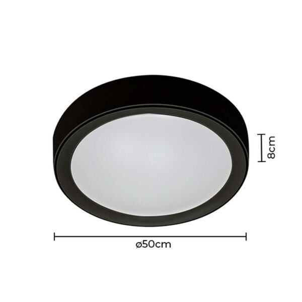 PLAFON LED MENY 50CM 35W 3000K PRETO - Image 4
