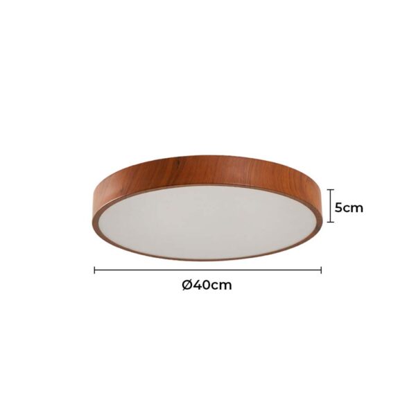 PLAFON LED ORIS 40CM 24W 3000K IMBUIA - Image 3
