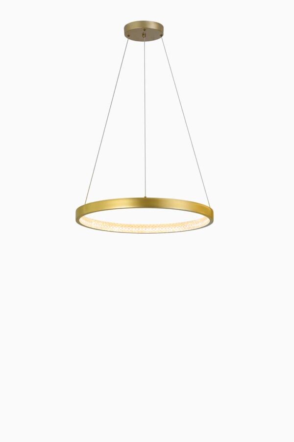 PENDENTE LED BEAN 60CM C/3M 26W 3000K DOURADO FOSCO - Image 3