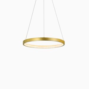 PENDENTE LED BEAN 60CM C/3M 26W 3000K DOURADO FOSCO