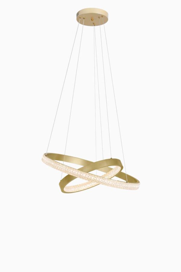 PENDENTE LED BEAN 40+60CM 4M 47W 3000K DOURADO - Image 7