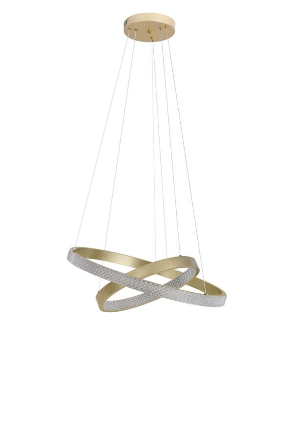 PENDENTE LED BEAN 40+60CM 4M 47W 3000K DOURADO - Image 6