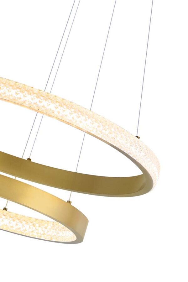 PENDENTE LED BEAN 40+60CM 4M 47W 3000K DOURADO - Image 12