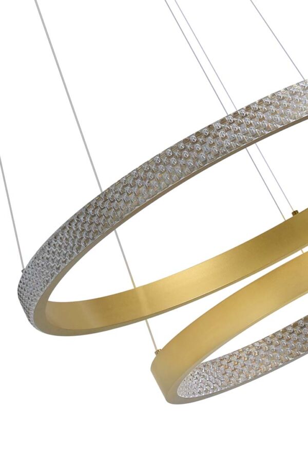 PENDENTE LED BEAN 40+60CM 4M 47W 3000K DOURADO - Image 16