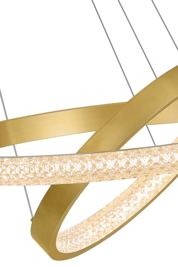 PENDENTE LED BEAN 40+60CM 4M 47W 3000K DOURADO - Image 19