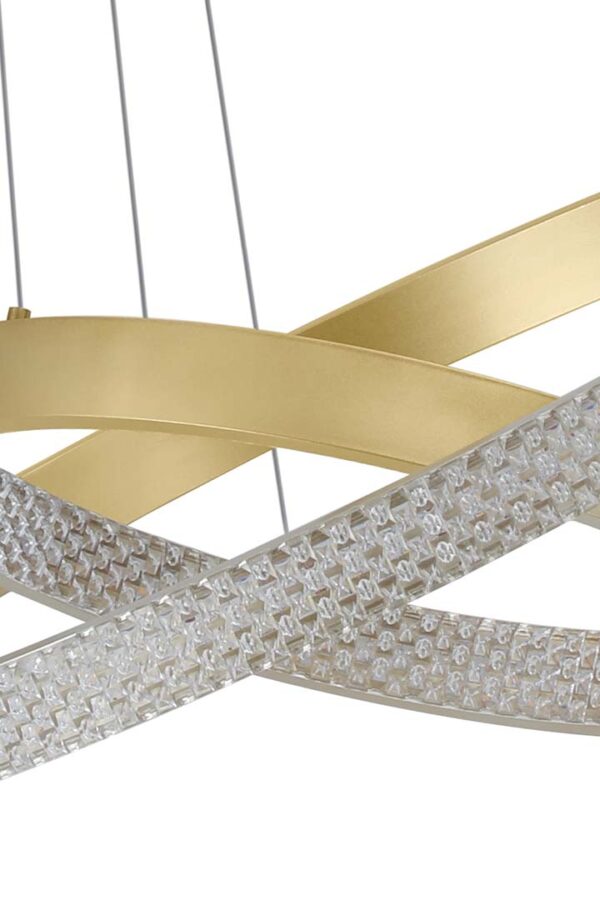 PENDENTE LED BEAN 40+60CM 4M 47W 3000K DOURADO - Image 20