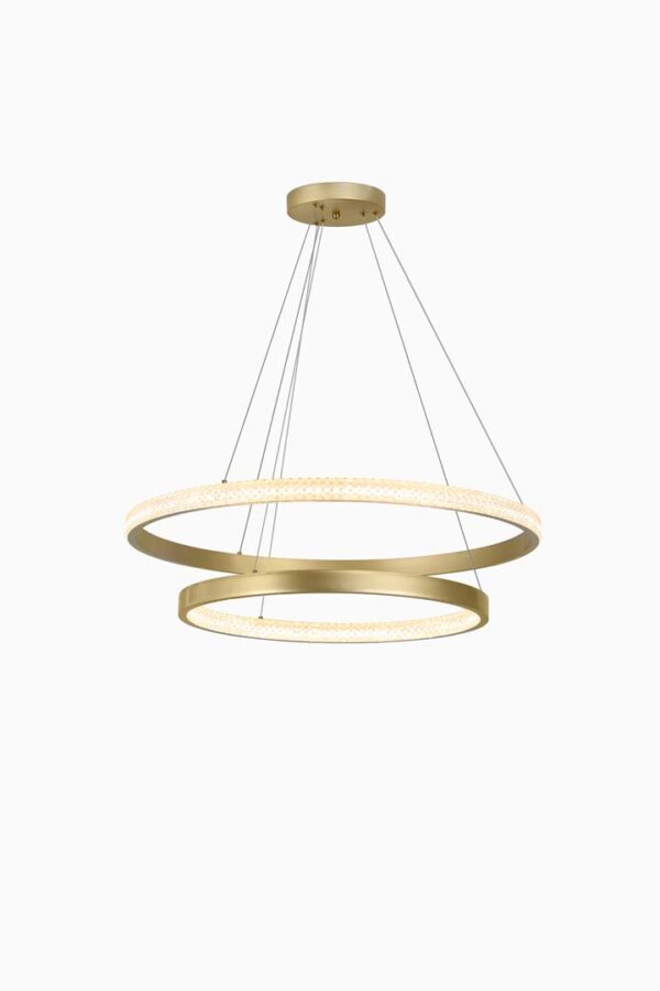 PENDENTE LED BEAN 60+80CM 4M 67W 3000K DOURADO - Image 3