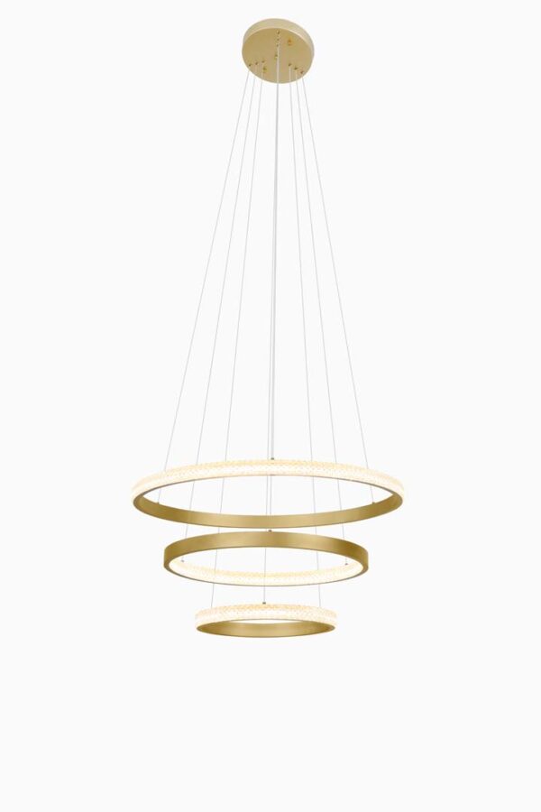 PENDENTE LED BEAN 40+60+80CM 5M 83W 3000K DOURADO FOSCO - Image 3