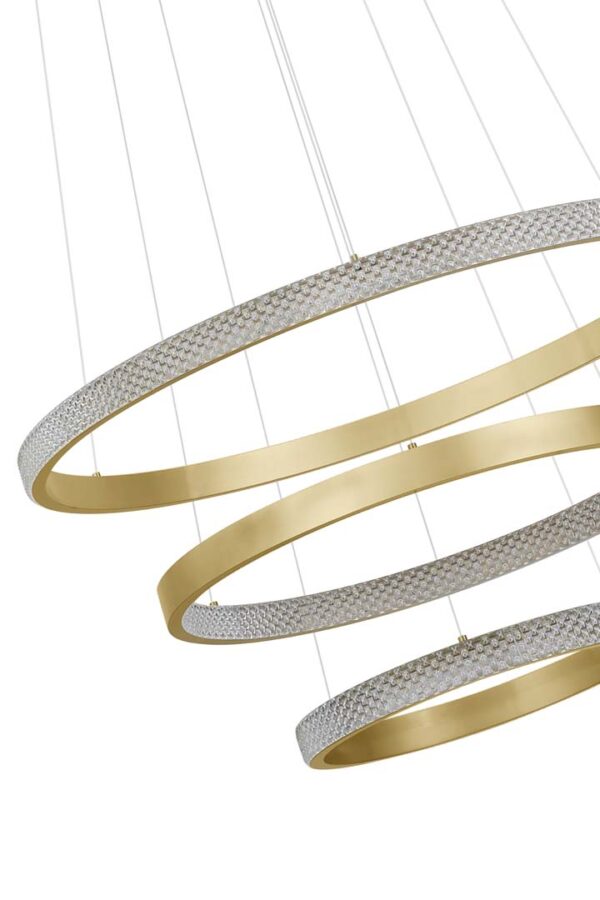 PENDENTE LED BEAN 40+60+80CM 5M 83W 3000K DOURADO FOSCO - Image 14