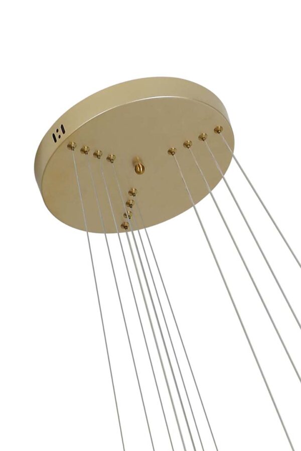 PENDENTE LED BEAN DOURADO FOSCO 30+50+60+80CM 5M 103W 3000K - Image 8