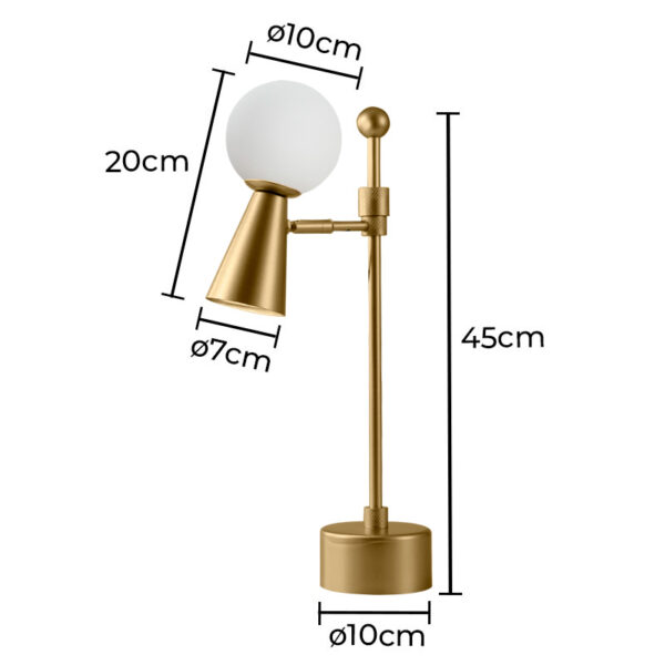 ABAJUR TEAS DE MESA 1XG9 1XMR16 10CM DOURADO FOSCO - Image 6