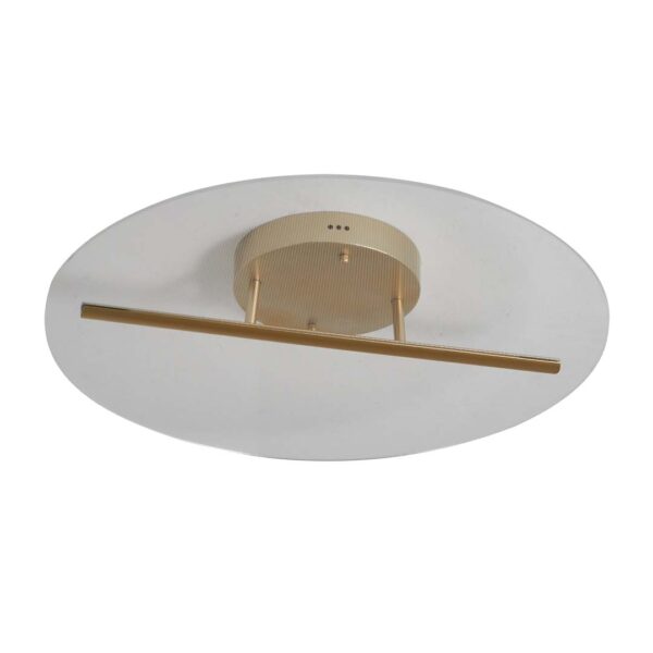PLAFON LED RAZI 1MOD. 17W 3000K DOURADO FOSCO