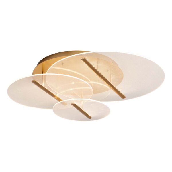PLAFON LED RAZI 3 MOD. 35W 3000K DOURADO FOSCO