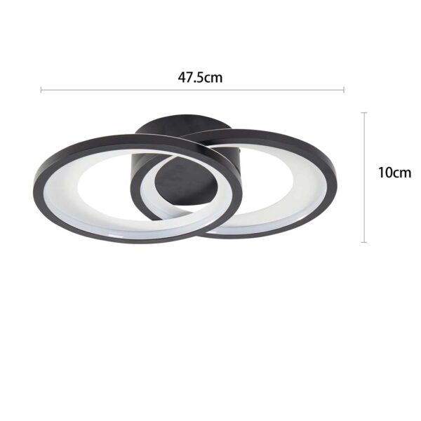 PLAFON LED ZAHAL ELI 42W 3000K PRETO - Image 4