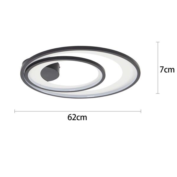 PLAFON LED ZAHAL DUO 54W 3000K PRETO - Image 4