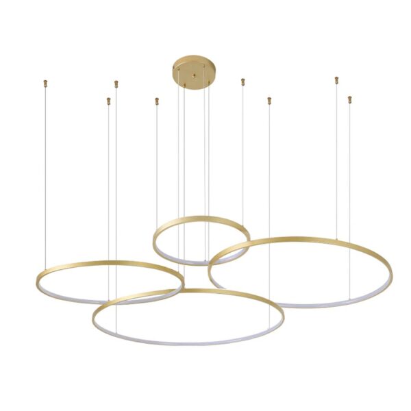PENDENTE LED DAIRE COM 5M 132W 40/60/80/100CM 3000K DOURADO FOSCO - Image 8