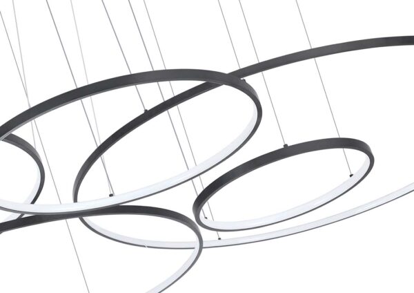 PENDENTE LED DAIRE 40/60/80/100/120 CM 189W 3000K PRETO - Image 4