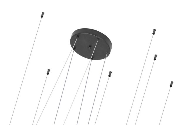 PENDENTE LED DAIRE 40/60/80/100/120 CM 189W 3000K PRETO - Image 6