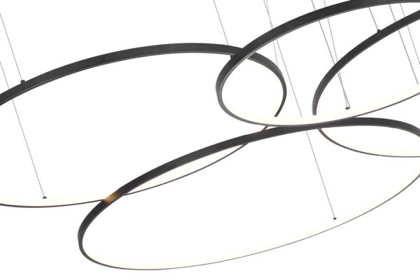 PENDENTE LED DAIRE 40/60/80/100/120 CM 189W 3000K PRETO - Image 7