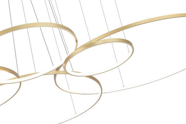 PENDENTE LED DAIRE 5M 189W 40/60/80/100/120CM 3000K DOURADO FOSCO - Image 7