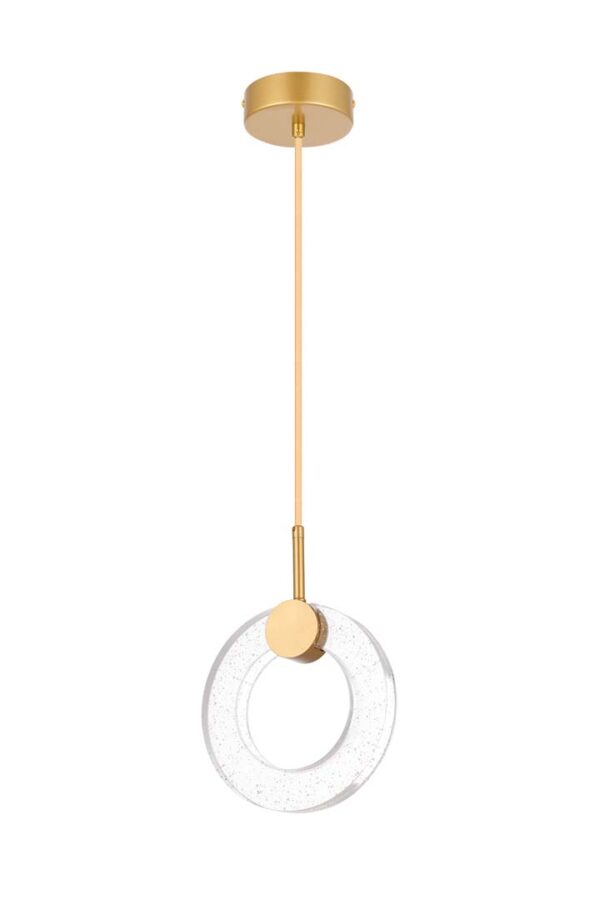 PENDENTE LED AKYA 11W 3000K OURO FOSCO