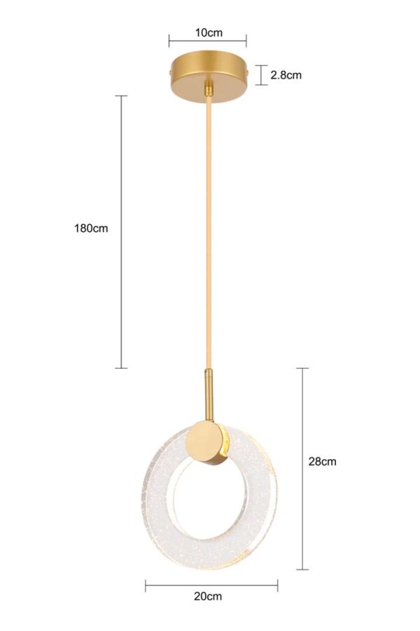 PENDENTE LED AKYA 11W 3000K OURO FOSCO - Image 3