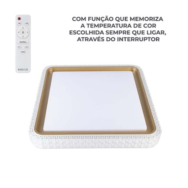 PLAFON LED KENLE RED. 50CM 36W 3K/4K/6.5K DOURADO - Image 2