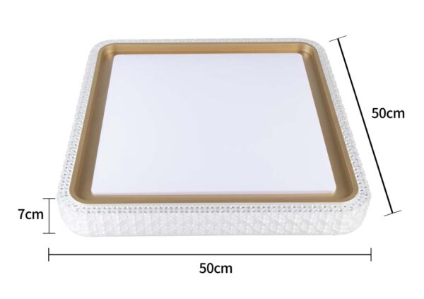 PLAFON LED KENLE RED. 50CM 36W 3K/4K/6.5K DOURADO