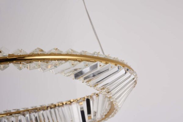 PENDENTE LED CRISTAL LEZIE 60CM 49W 3000K OURO BRILHO - Image 5