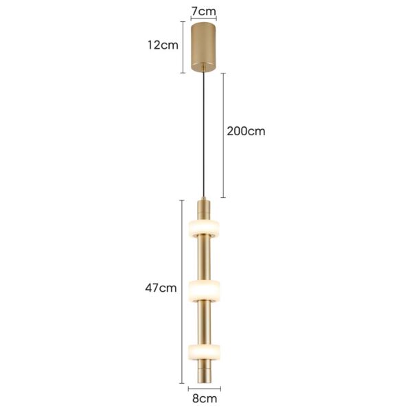 PENDENTE LED AUS 18W 3000K OURO CHAMPAGNE - Image 6
