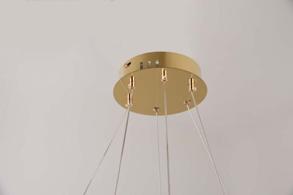 PENDENTE LED CRISTAL LEZIE 60+80CM 97W 3000K OURO BRILHO - Image 5