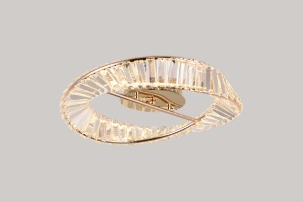 PLAFON LED CRISTAL LEZIE 50CM 41W 3000K OURO BRILHO - Image 2