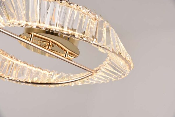 PLAFON LED CRISTAL LEZIE 50CM 41W 3000K OURO BRILHO - Image 5
