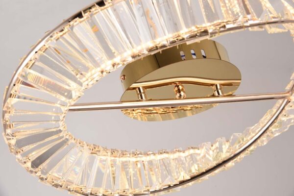 PLAFON LED CRISTAL LEZIE 50CM 41W 3000K OURO BRILHO - Image 6
