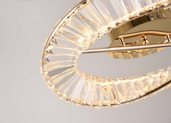 PLAFON LED CRISTAL LEZIE 50CM 41W 3000K OURO BRILHO - Image 7