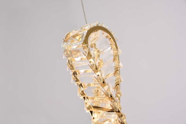 PENDENTE LED CRISTAL LEZIE IN C/32CM 21W 3000K OURO BRILHO - Image 4