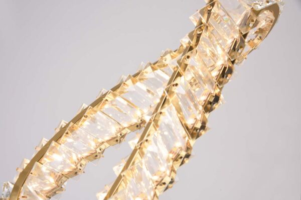 PENDENTE LED CRISTAL LEZIE IN C/32CM 21W 3000K OURO BRILHO - Image 5