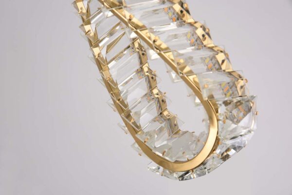 PENDENTE LED CRISTAL LEZIE IN C/32CM 21W 3000K OURO BRILHO - Image 6