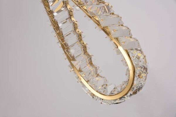 PENDENTE LED CRISTAL LEZIE IN C/45CM 33W 3000K OURO BRILHO - Image 5