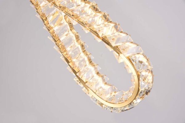 PENDENTE LED CRISTAL LEZIE IN C/45CM 33W 3000K OURO BRILHO - Image 6