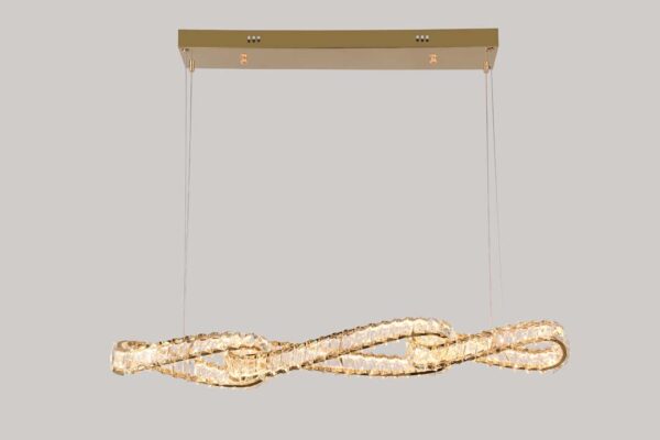 PENDENTE LED CRISTAL LEZIE ORI C/115CM 68W 3000K OURO BRILHO - Image 2