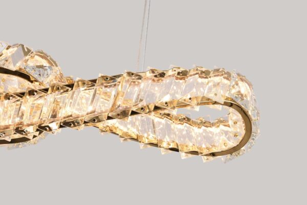 PENDENTE LED CRISTAL LEZIE ORI C/115CM 68W 3000K OURO BRILHO - Image 4