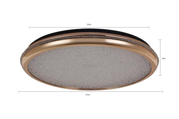 PLAFON LED ZOVA 58CM 50W 3000K OURO BRILHO - Image 3