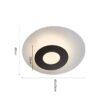 PLAFON LED KOTE C/ 40CM 24W 3000K PT/BR - Imagem 6